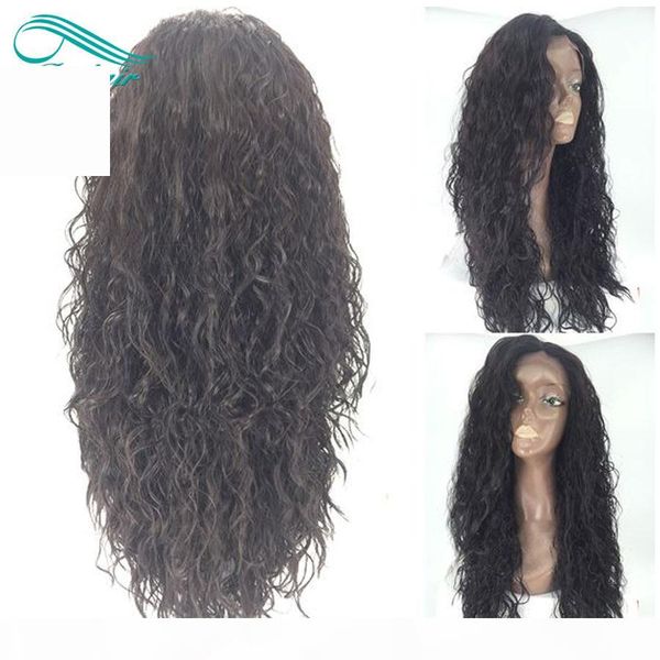 

bythair deep wave full lace human hair wigs with baby hairs pre plucked natural hairline short bob curly lace front wig bleached knots, Black;brown