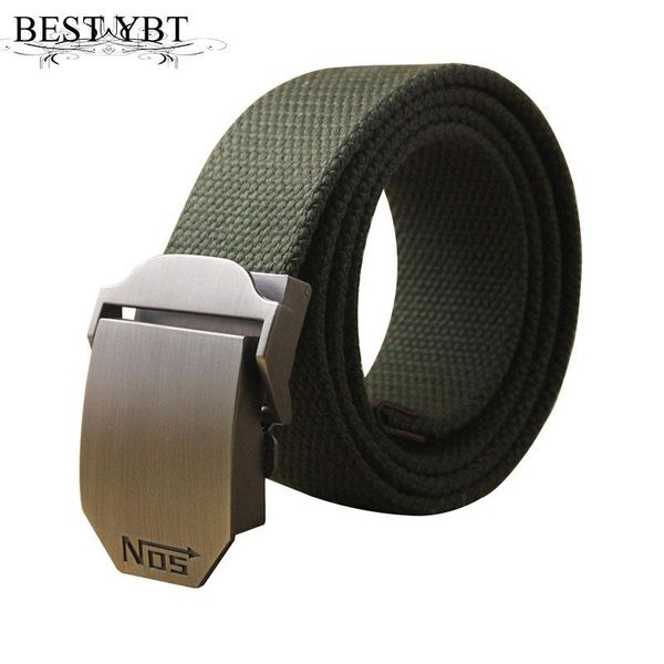 

belts ybt male tactical belt 4 mm thick 3.8 cm wide casual canvas outdoor for men automatic buckle, Black;brown