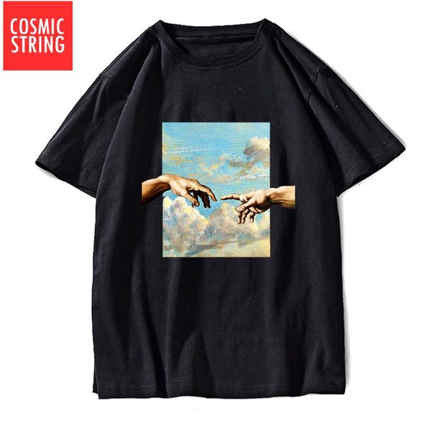 

cosmic string cool hand print casual loose o neck tshirt o neck fashion mens sport hooded sweatshirt hoodie men t shirt
