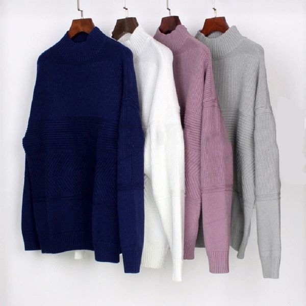 

brand designer sweater #8883 winter wool mock knit men's sweater long sleeve 4color -xxl knit street hoodie ship, White;black