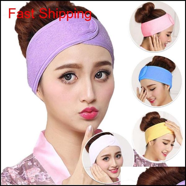 

spa bath shower wash face elastic hair bands fashion head turban ladies cosmetic fabric towel make up tiara headbands for women dqsxl tapcx