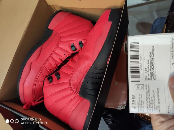 

12s classic 12 french gamma blue basketball shoes taxi ovo black nylon wings flu game 12s us8-13 rising sun cherry sneakers women men, White;red