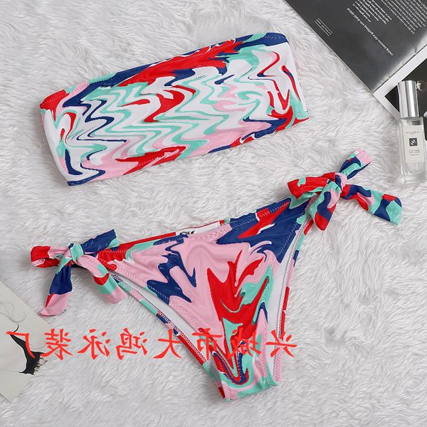 

women's split bikini strapless swimsuit factory