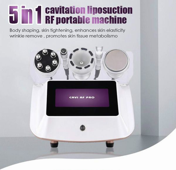 

горячая биполярный радиочастота ультразвуковая кавитация 5в1 целлюлита похудение машины вакуумная жир потеря красоты оборудование, Black