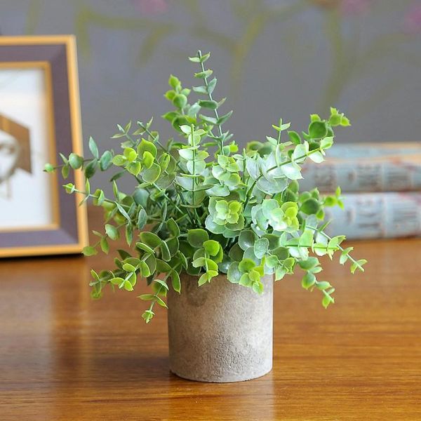 

decorative flowers & wreaths potted plants artificial deskdecortaion plastic plant flower ins winter simulation wedding home vase garden