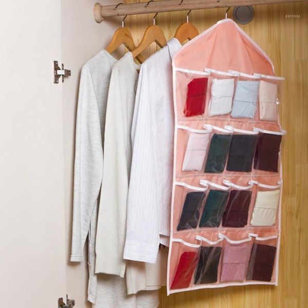 

storage boxes & bins 16 grid hat scarf el diy underwear socks spared home foldable wardrobe hanging bag1