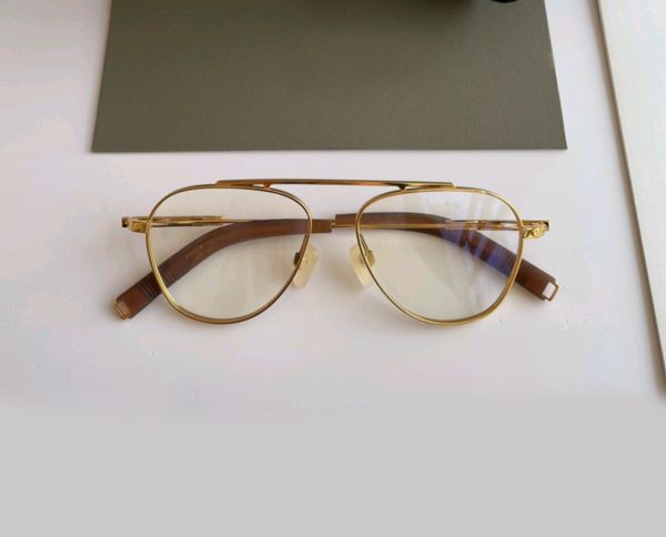 

men gold pilot eyeglasses eyewear frame matte brown optical frame fashion sunglasses frames, Black