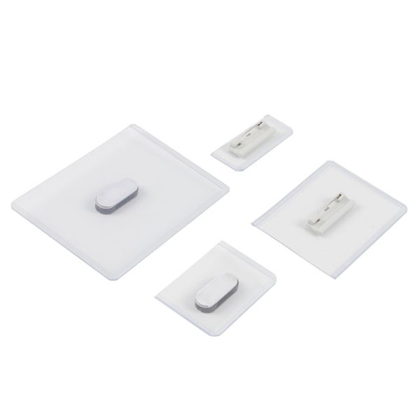 

magnetic pocket badges tag badge magnets adhesive tape plastic blank nameplate for jacket shirts