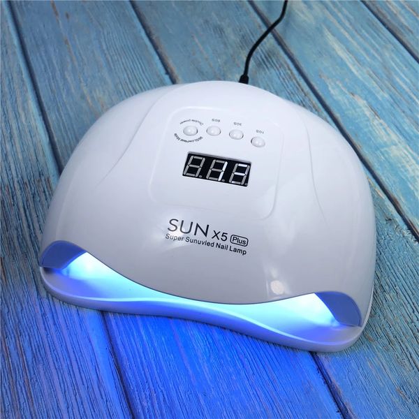 Lâmpada LED UV SUNX5 PLUS 80W para secador de unhas luz solar display LCD inteligente ferramenta para polimento de unhas em gel