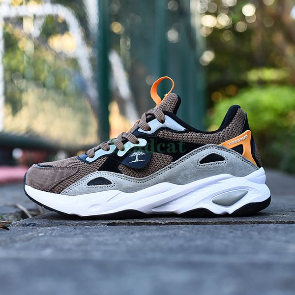 

us 10 eur 44 treeperi fashion chunky 6.0 running shoes mens black brown women classic outdoor sneakers