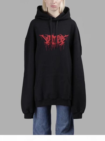 

2019 new designer vetements hoodie men women vetements russian flag hip hop pullover vetements hoodies sweatshirts, Black