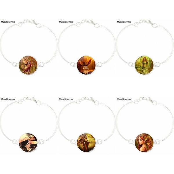 

ej glaze autumn fairy for statement handmade silver color glass bracelet bangle lovely jewelry, Golden;silver