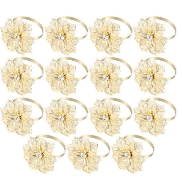 

15pcs exquisite napkin rings l flower design napkin holders restaurant dedicated serviette buckles for wedding banqu qylnkg