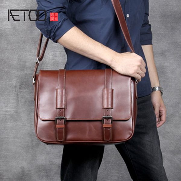 

hbp aetoo retro casual head cowhide postman bag leather shoulder crossbody bag