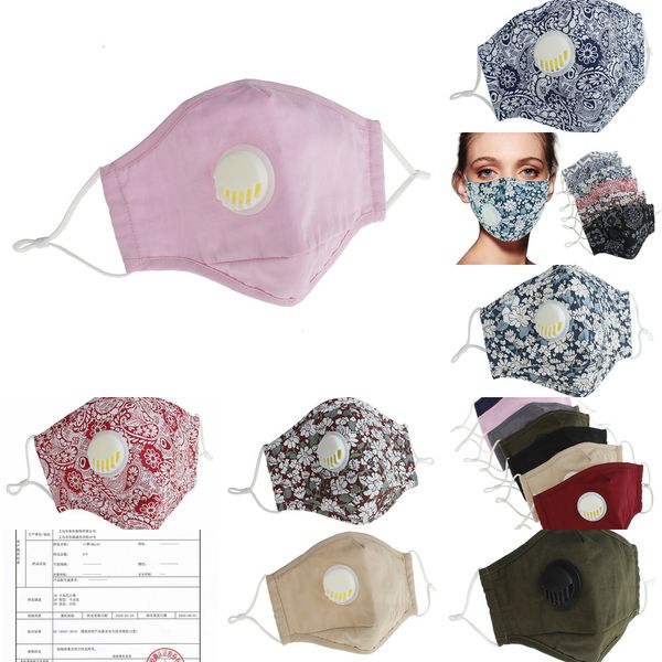 

factory mask washable face 2020 anti-dust reusable pm2.5 masks valve protective cotton cloth mans womans 3 p7rcm