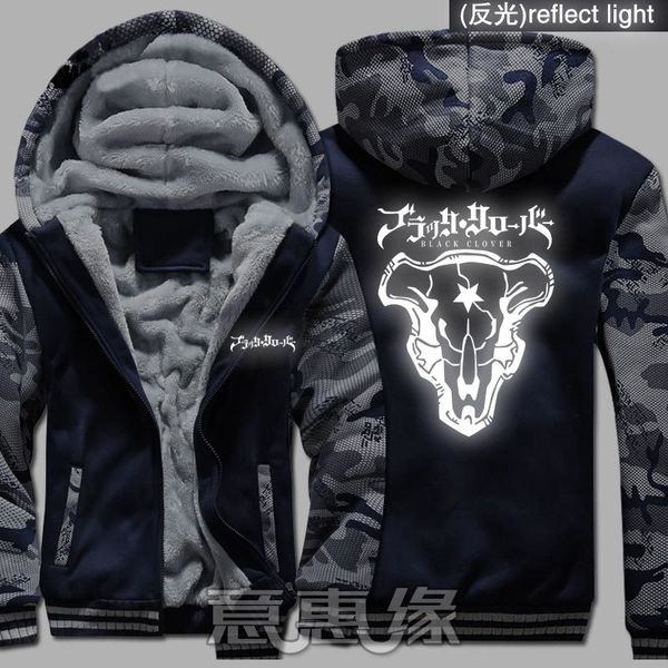 

new winter warm black clover hoodies anime yuno asta hooded coat thick zipper cardigan jacket sweatshirt