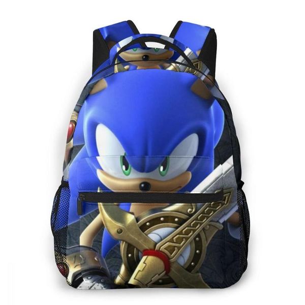 

sonic image print sonic the hedgehog cartoon anime heroes adventure casual backpack