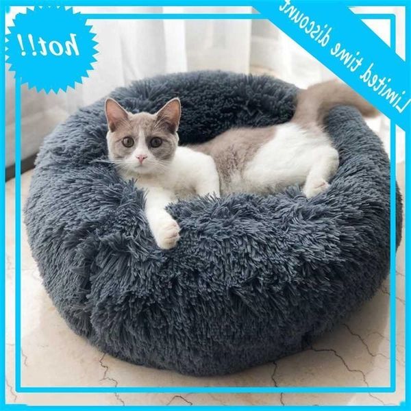 

pet comfortable donut cuddler round kennel ultra soft washable dog and cat cushion bed winter warm sofa