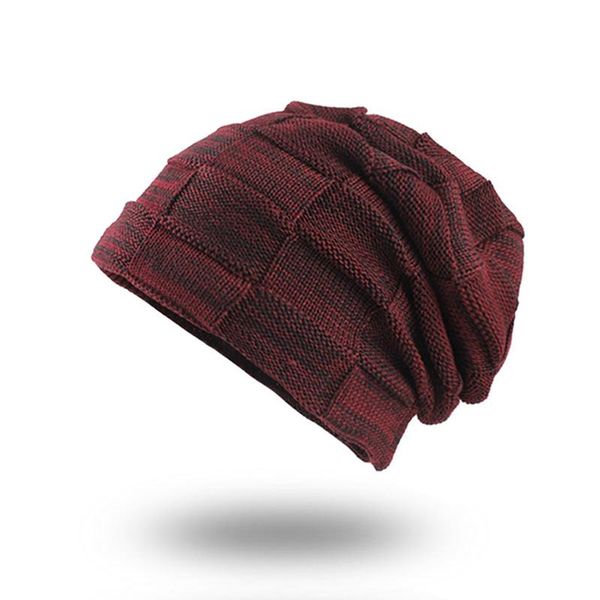 

flb] thick warm men hats scarf cap knitted wool winter hat beanie men caps lady neck warmer beanie fashion soft women's f18030 sqcnbj, Black;white