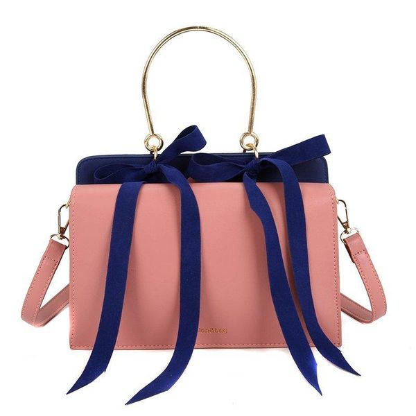 

lady 2020 new tide elegant pleuche butterfly-knot shoulder bag women fashion pu leather shoulder messenger bags