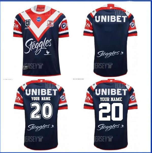 

20 sydney roosters home jersey sydney rooster french alvaro gower evans australia anzac new corps jersey size s-5xl, Black;yellow