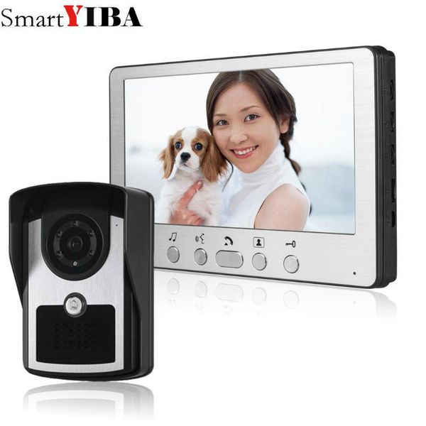 

video door phones smartyiba 7 inch tft lcd intercom no radiation, low power consumption with waterproof outdoor ir camera night vision color
