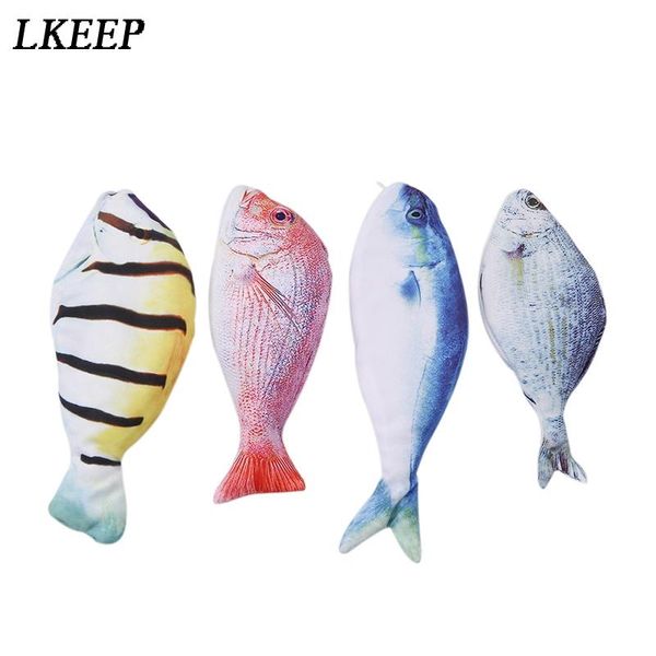 

new 1pc kawaii fish shape behomian cosmestic bag cute simulation cloth plush fish making up bag for women makeup