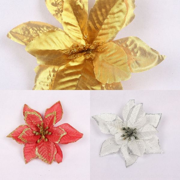 

14qxo елочные украшения золотые flowersaccessories порошок цветы рождественские цветы рождественская елка гирлянда аксессуары ueo2r