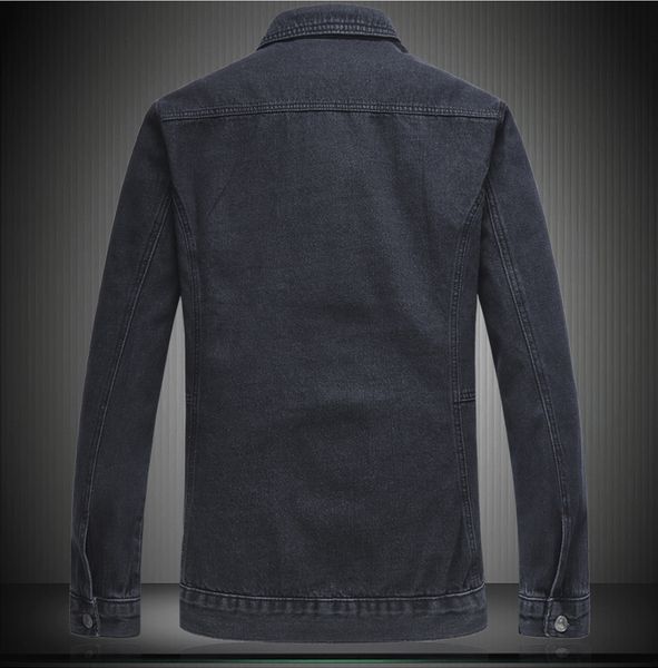 

2021 Spring Autumn High-quality Black Jacket Jeans Occasional Cotton Size Big Coat Xxl-6xl Men 5WPF, Black;brown