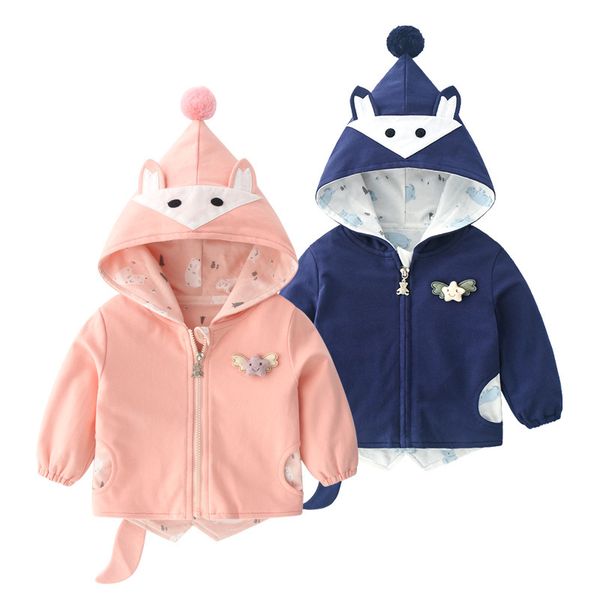 

spring children hooded clothing 2020 autumn outerwear coats for baby girls clothes children hoodies jacket cute girl lovely coat 1029, Blue;gray