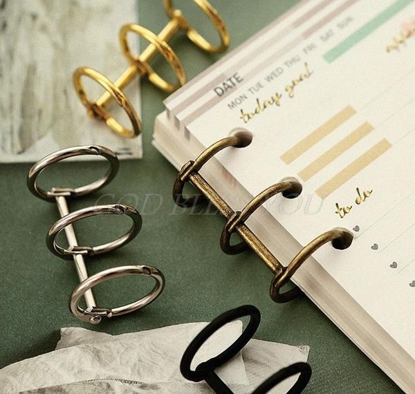 

diy metal clip 3 holes ring for notebook loose leaf dia bbyniy sweet07