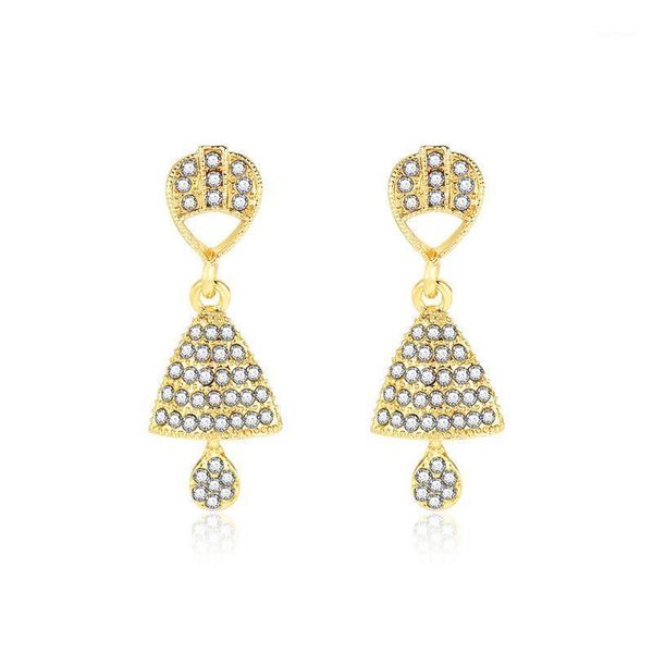 

earring gold jhumka thailand buddhism buddha rhinestone piercing earrings korean fashion party bridal weeding jewelry1, Silver