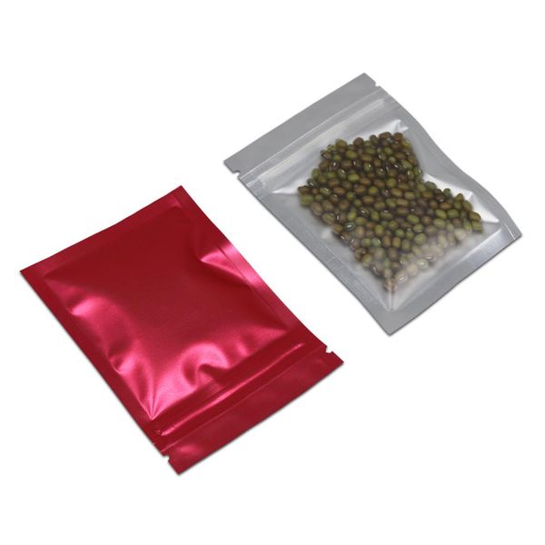 

200 шт. lot red clear self seal пластиковая алюминиевая фольга zip замок пакет сумка розничная закуска конфета mylar ziplock упаковочный пак