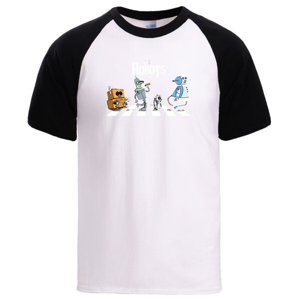 

sport the robots print mens tshirts summer short sleeve male cotton raglan sleeve t shirt 2020 man japan anime cartoon streetwear