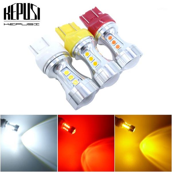 

2x 7443 t20 w21/5w w21 5w car led light 3030 smd auto automobiles led brake turn signal bulb lamp 12v 24v drl white red yellow1