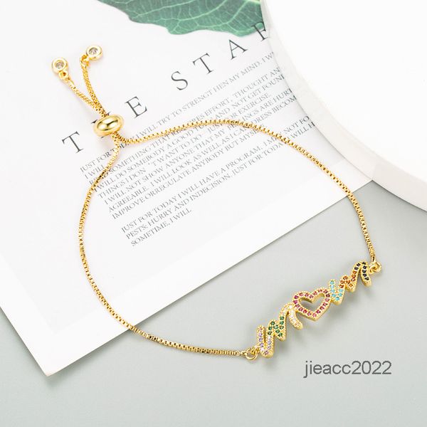 

friendship bracelets mother's day series micro color mom letter love bracelet, Golden;silver