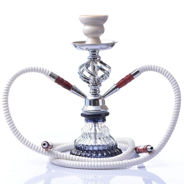 

arabian double hookah pipe full set bar ktv narghile ceramic bowl tongs accessories birthday gift