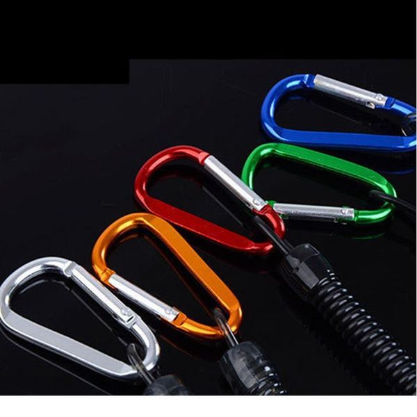 

fishing lanyards boating ropes retention string fishing rope with camping carabiner secure lock fishing tools acc jlliax