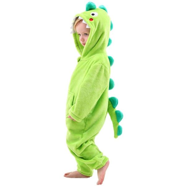 

little boys dinosaur dragon costume onesie girls christmas reindeer costumes -kids fleece pajamas, White