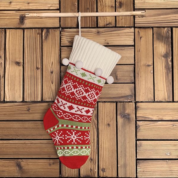 

pdi77 2020 new products socks christmas gift bag decorative gift bag family knitting jacquard christmas decorative socks cdlgy