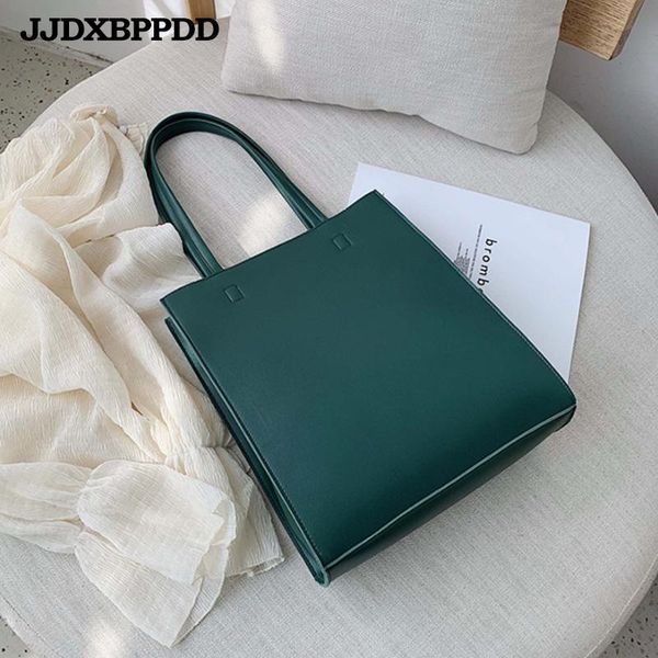 

jjdxbppdd fashion small women leather casual tote bag handbag solid shoulder bag messenger green black pink