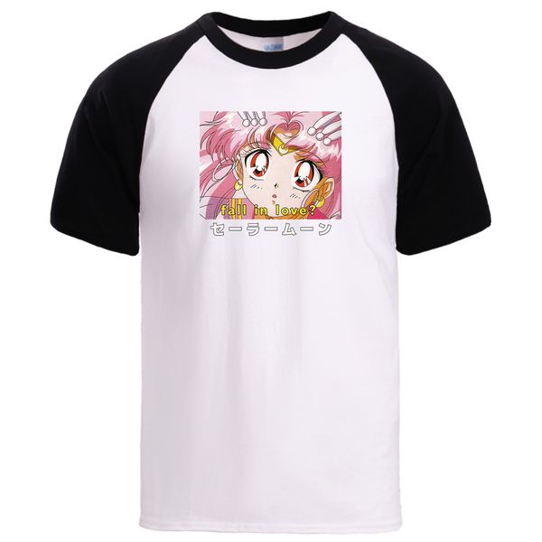 

sailor moon mens mens raglan sportswear 2020 summer short sleeve male tees loose workout tee sport hooded sweatshirt hoodie men t shirt