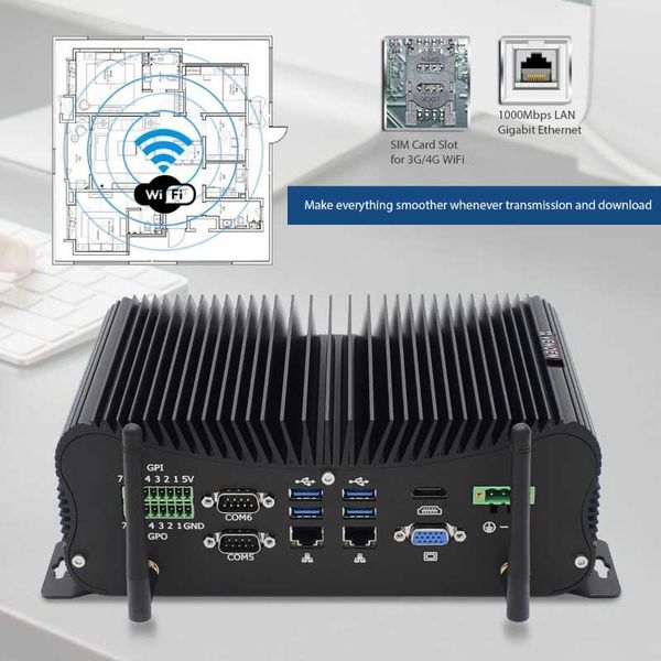 

industrial mini pc deskgpio pc intel core 10210u 10510u ddr4 lpt dc9-36v wide voltage computers wifi bluetooth