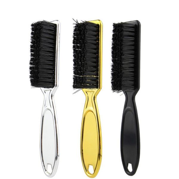 

1pc soft neck face duster brush barber bangs broken hairdressing men beard brush anti-static barber stylish shav wmtzrn, Silver