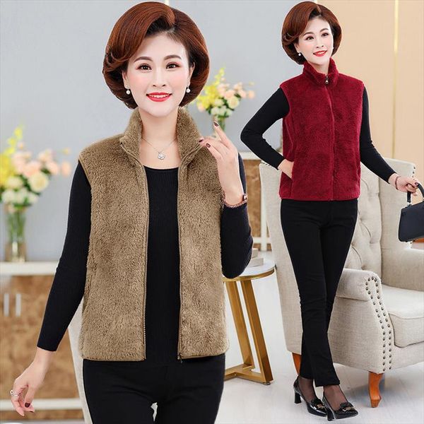 

new fleece women vests autumn winter korean plus size sleeveless jackets ladies fashion zipper casual waistcoat female plus 4xl, Black;white