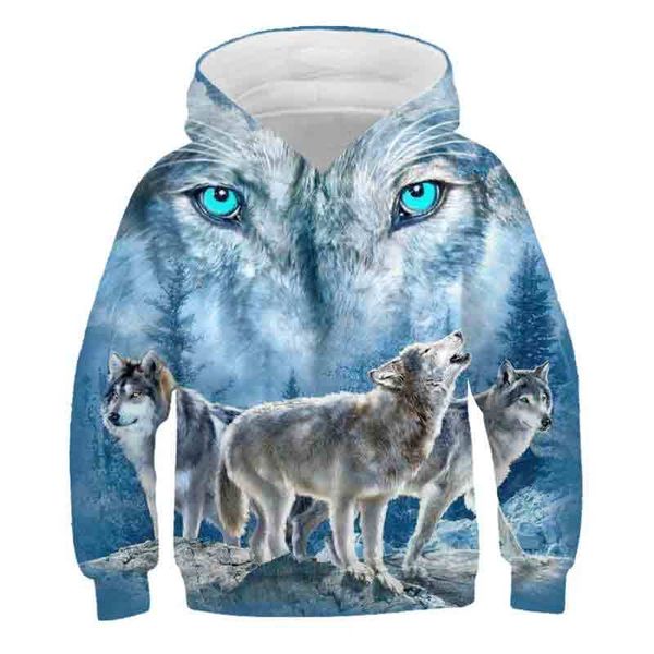 

3d wolf boys sweatshirt hoodies teens spring autumn hooded coat for boys kids clothes children's clothing long sleeve pullover, Black