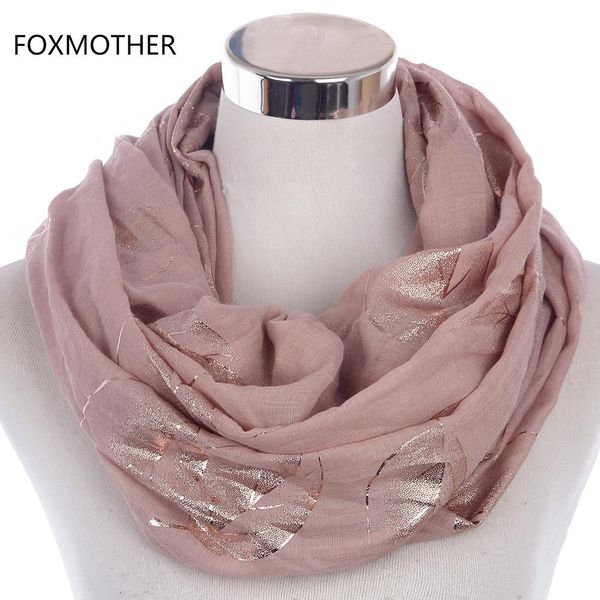 

дамы foxmother блестящая шаль розовый бронзировать мода foulard дизайн женщины шарфы фольга новые листья золотой tsetcbp whole2019, Blue;gray