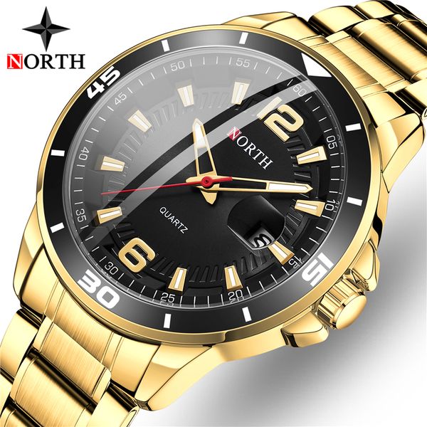 

north watch men brand luxury fashion casual sport waterproof quartz date men&#39s watches wrist male military relogio mascu, Silver