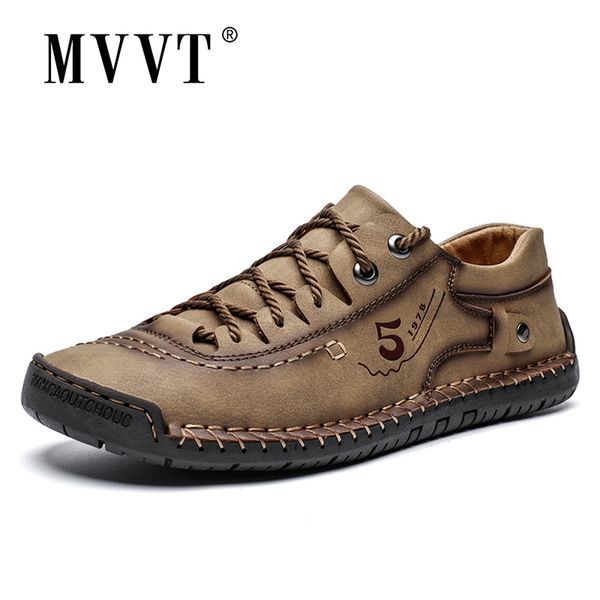 

leather new 2020 loafers soft casual comfort split walking men flats moccasins shoes, Black