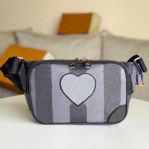 

2022 designers bags men fanny pack women waist bags canvas leather capsule messenger bag love fashion shoulder bumbag handbag m59338